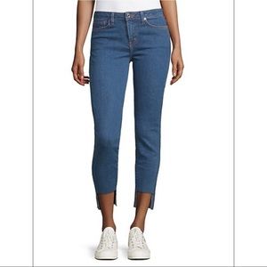 DTLA Brand Step Hem Mid Rise Blue Skinny Jeans 28